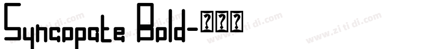 Syncopate Bold字体转换